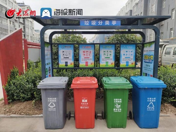 诸城市枳沟镇普庆村（诸城市垃圾填埋场）诸城市枳沟镇：垃圾分类亭“上岗营业”人居环境再出新招，垃圾分类亭，(图2)