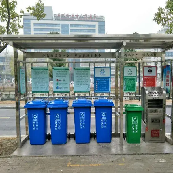 最环保的不锈钢（最结实的不锈钢）更美观、更坚固、更耐用，不锈钢垃圾分类亭，垃圾分类亭，(图3)